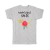 Gift T-Shirt : Worlds Best Baker Work Job Cute Flower Christmas Birthday