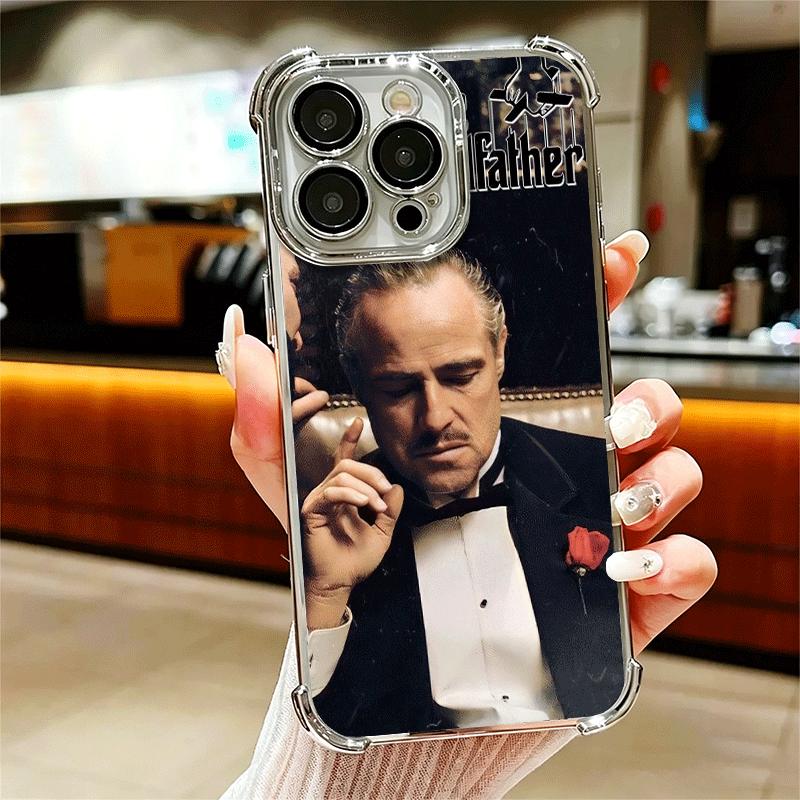 The Godfather TV Plating Phone Case For Iphone 16 17 Pro Max Air 16E 14 15 Plus 12 13 Mini Anti-Fall Airabag Cover