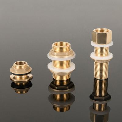 1/2" 1/4" Brass Water Tank Connector Silicone Gasket Copper Pipe Fish Tank Coupling Joint Garden Irrigation Pipe Hose Adapter