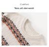 Lekasha Cashmere Striped Half-High Neck Sweater - Loose Fit, Autumn/Winter Collection