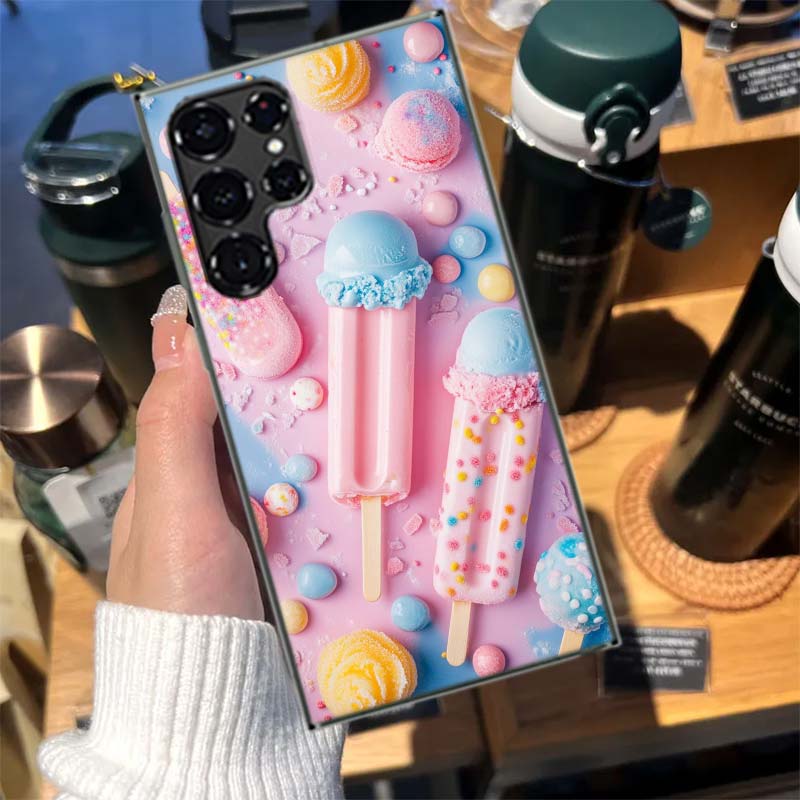 Colorful Ice Cream and Popsicles Cases Phone Case for Samsung Galaxy S26 Ultra S25 Edge S24 S23 FE S21 Plus S20 S22 S10 Cover TP