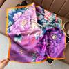 Silk scarf 71 * 71 imitation silk square scarf Korean atmosphere neck silk scarf flower pattern flower polka dot scarf