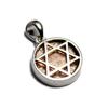 Hexagram, Star of David, Gibeon Meteorite Pendant, Sterling Silver 925, Gold, Women'sMen's