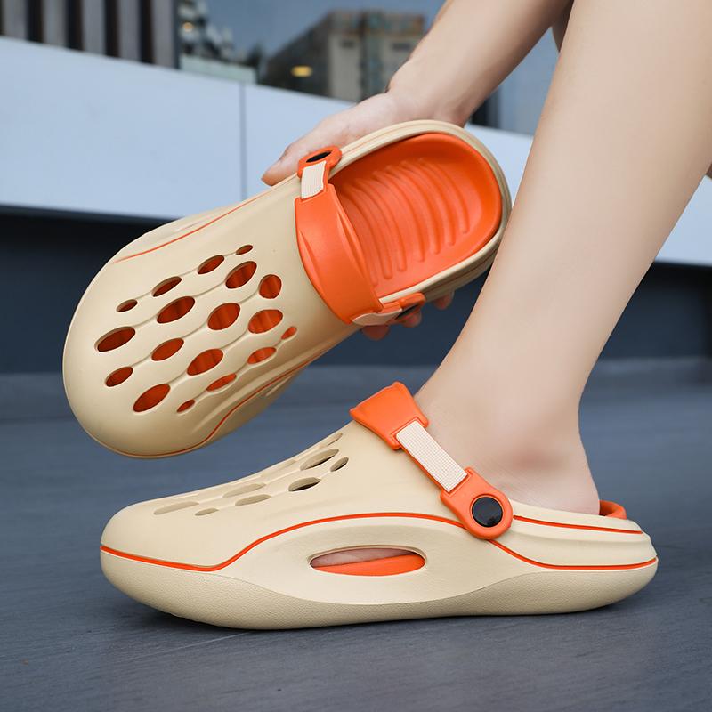 Fashion Men and Women's New Summer Beach Outdoor Sandals Flat Non-slip Soft Sole EVA Indoor Family Bathroom Sandals Couple Flip-flops