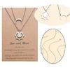2 Pieces Matching Dainty Clavicle Chain for Women Teen Girl Couple Friendship