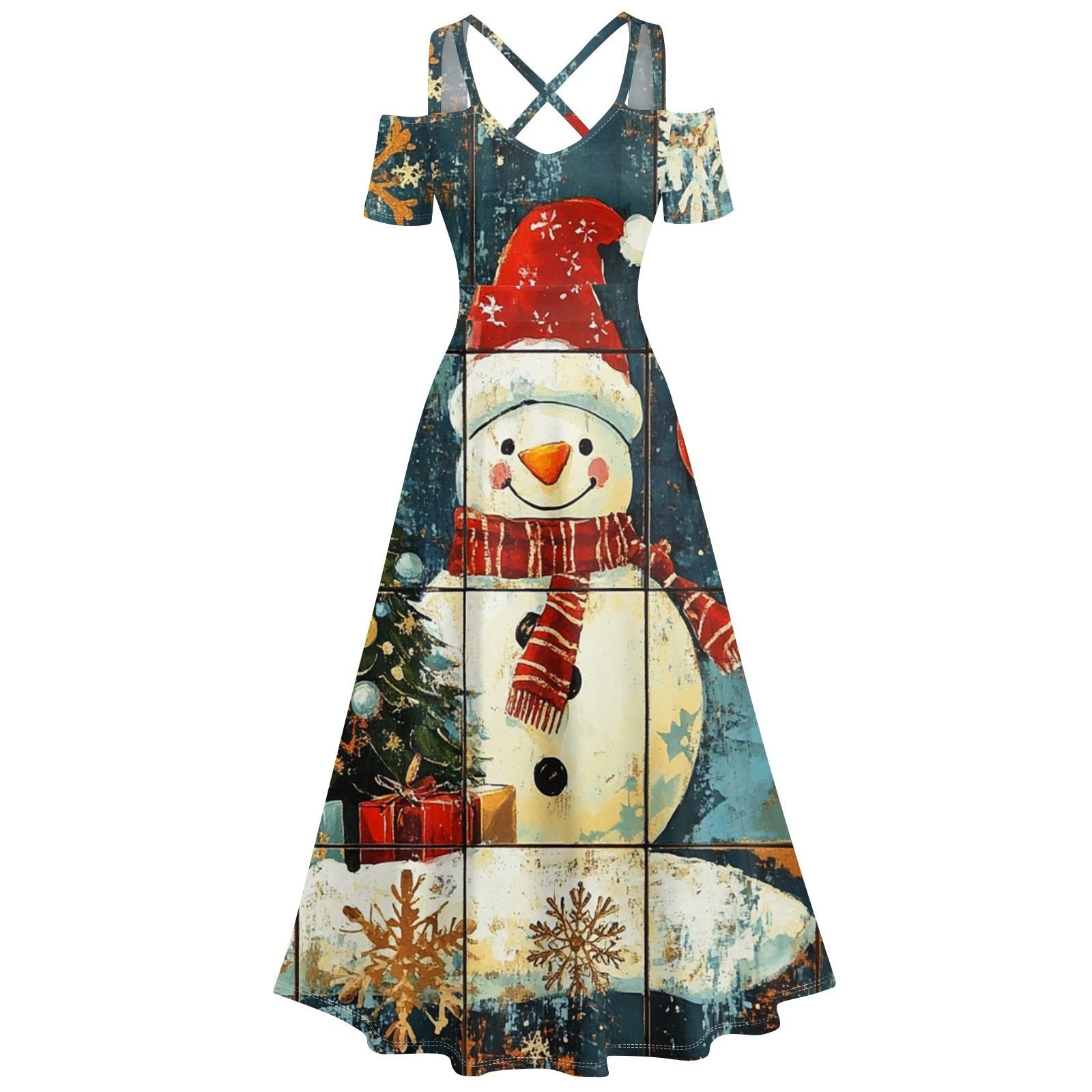 

Женское повседневное и модное платье с принтом, сексуальное, на подтяжках, ретро, большое платье-качели S