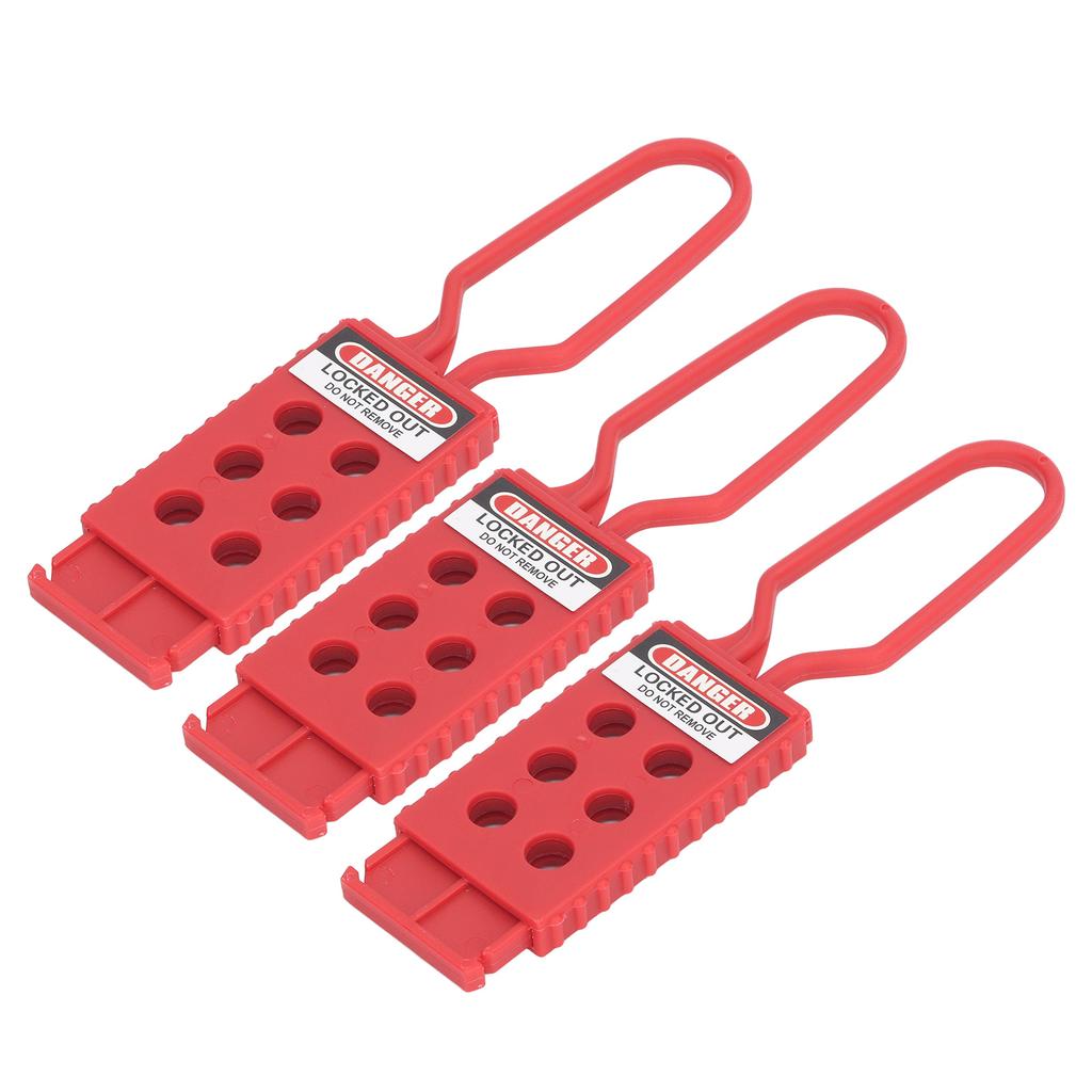 3PCS 6 Holes Tagout Hasps Electrical Insulation Lockout Hasp for Shutdown Maintenance 9mm Hole Diameter