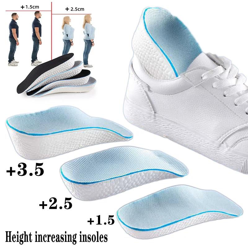 Höhe erhöhen Einlegesohlen für Männer Frauen Schuhe Flache Füße Arch Support Orthopädische Einlegesohlen Turnschuhe Ferse Lift Memory Foam Schuh Pads