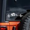 Heartbeat Cross-Country Mountain Bike creative&funny stickers for cartoon fans&lover,high quality for car trucks motorcycles