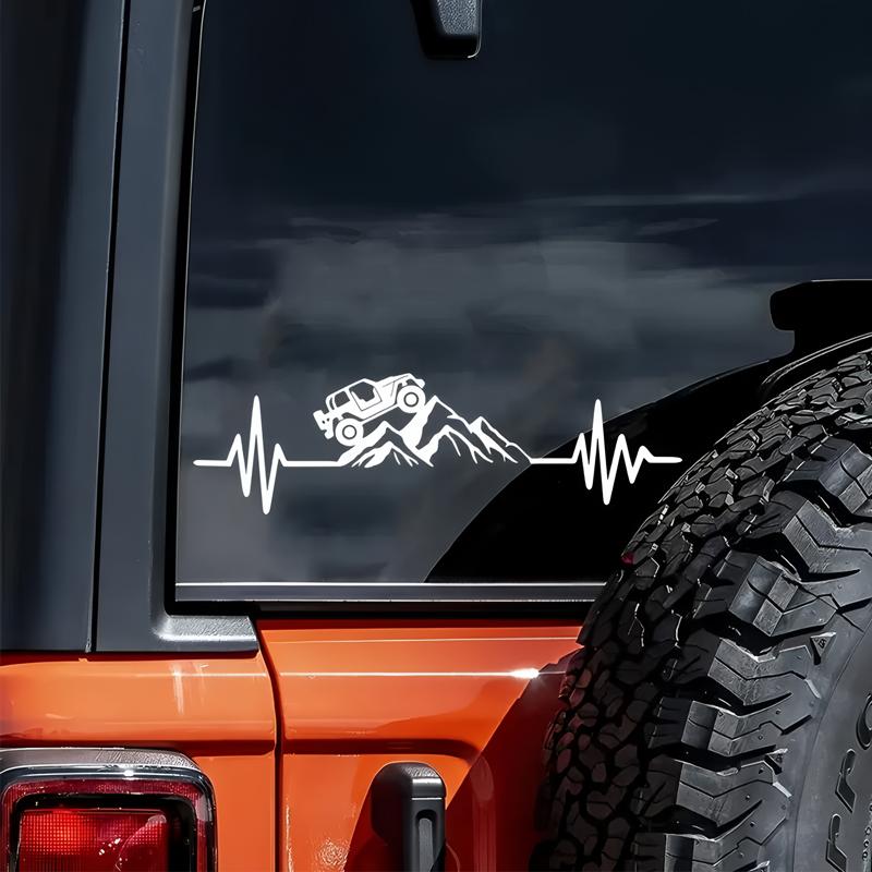 Heartbeat Cross-Country Mountain Bike creative&funny stickers for cartoon fans&lover,high quality for car trucks motorcycles
