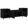 TV Stand Black Oak Effect 160 x 35 x 55 cm Particleboard