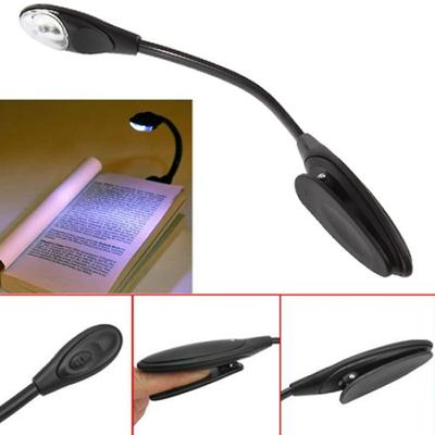 1 Stk. Mini Clip Buchleuchte Tragbar Weiß LED Reisebuch Leselicht Lampe