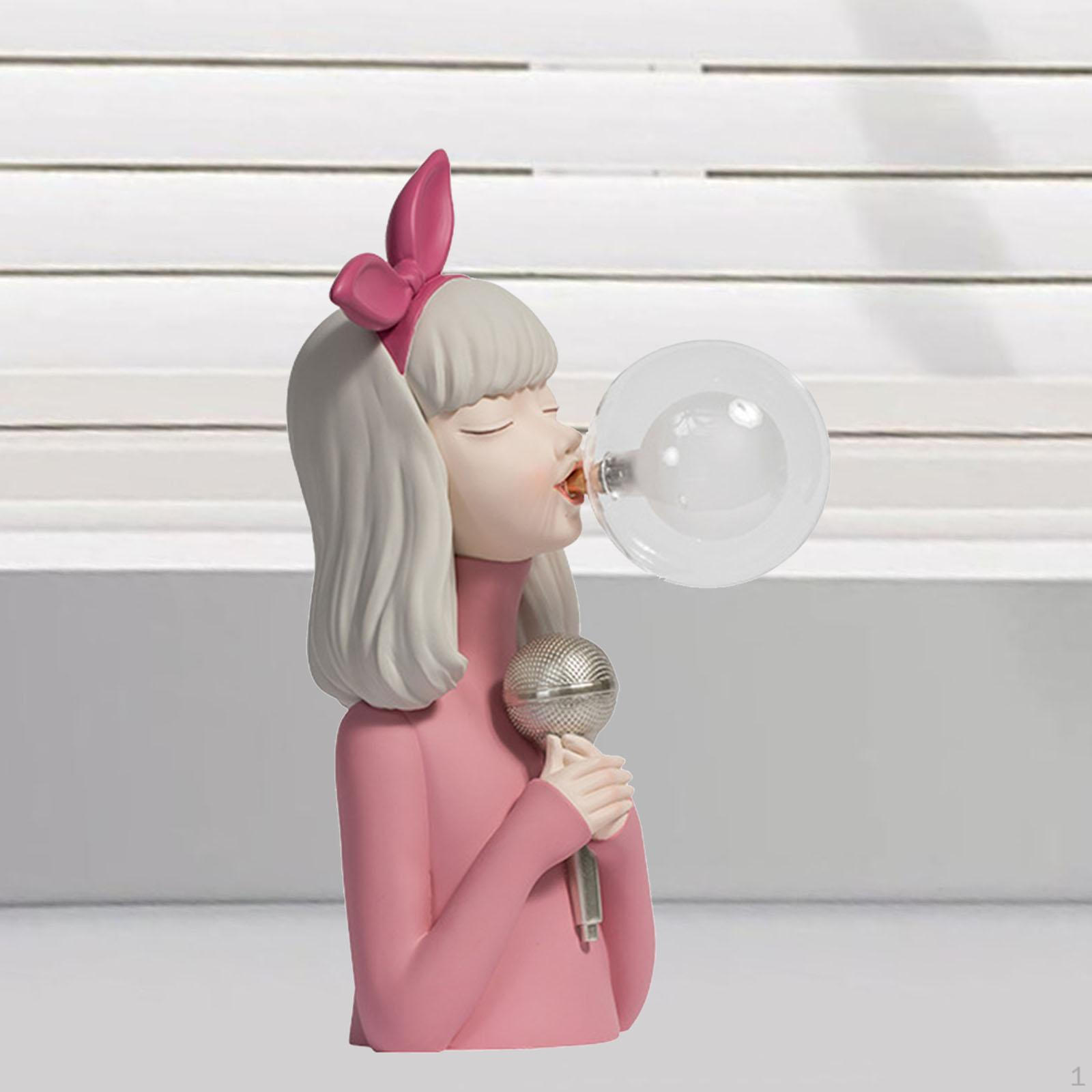 

Ночной светильник Bubble Girl для настольного использования, уникальное украшение стола для гостиной 12.5x18x30cm_with microphone