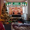Foldable Christmas Pull Flag DIY Flag Banner Multipurpose Christmas Banner  Yard