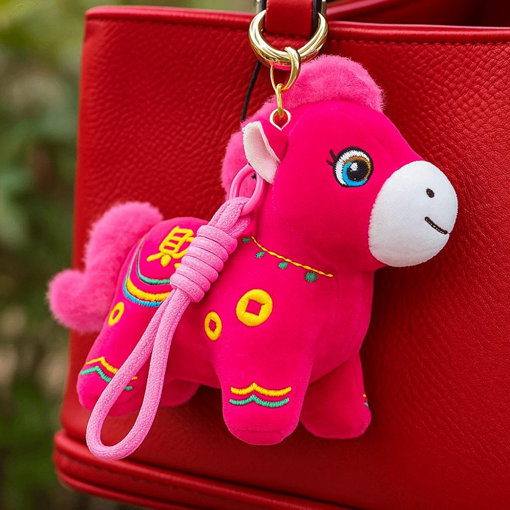Cartoon Little Horse Plush Ornament Soft Stuffed Horse Plush Toys Lucky Pony Ornament  Kids Gift