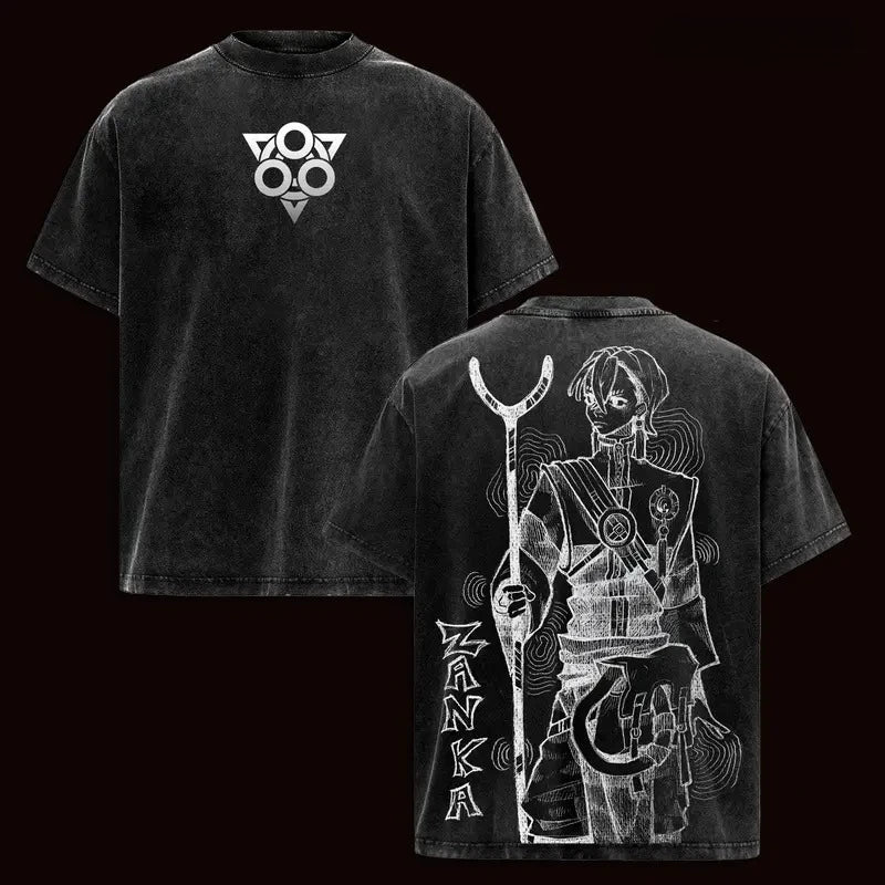 

Gachiakuta Washed T-shirt personality Clothes New Model Anime T-shirt Year round clothing Couples Plus Size Unisex Classic XXXL