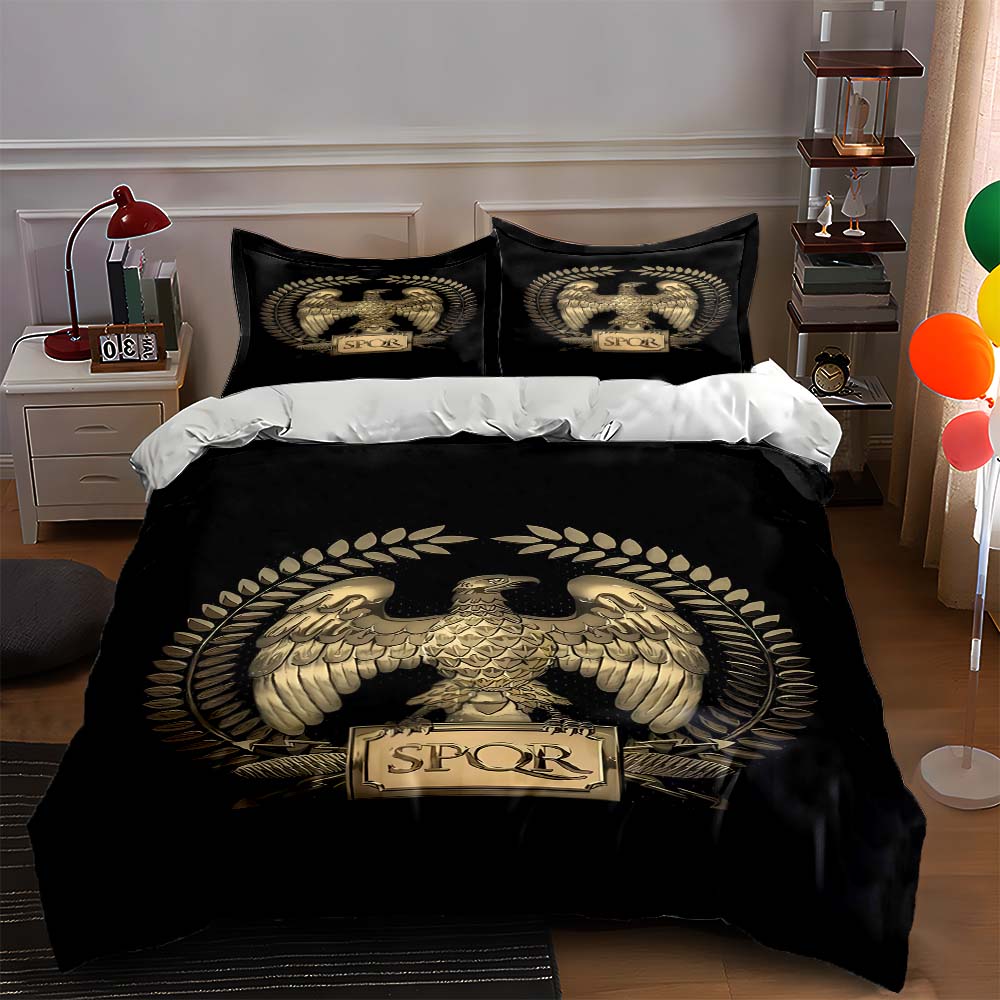 

Golden eagle emblem. Bedding Duvet cover sets Duvet covers Pillowcases gifts (1 * Duvet Cover 2 * Pillowcases, without duvet insert) 135x200cm