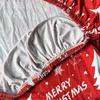 Red Christmas Chair Cover With Christmas Tree Pattern