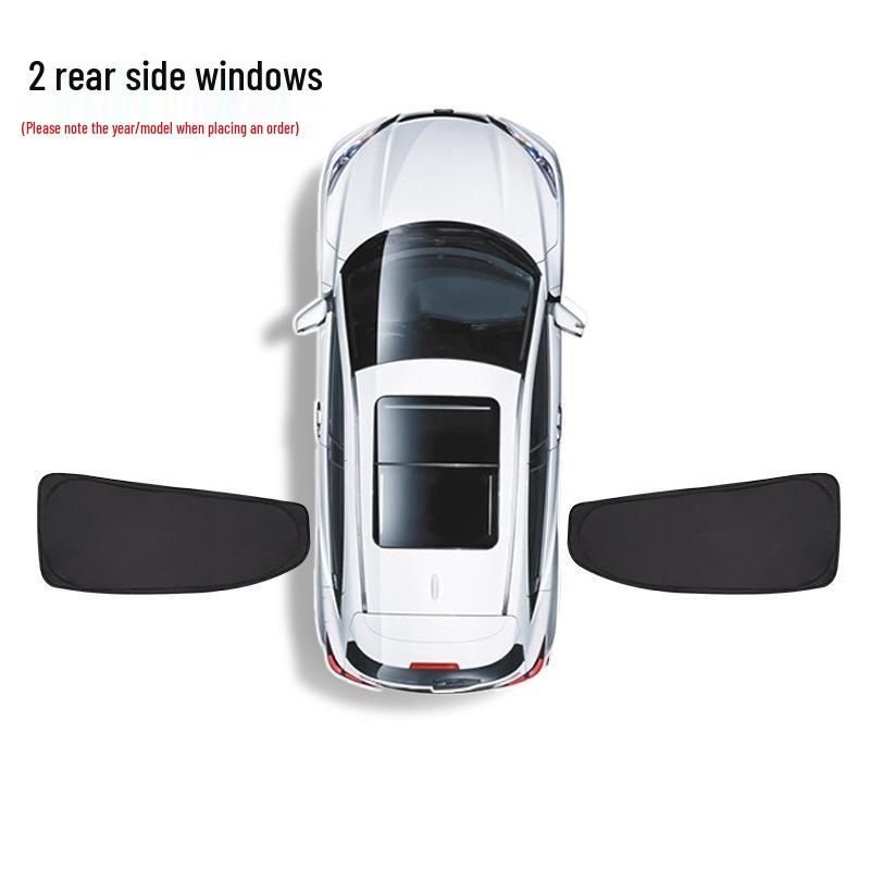 Tesla Model 3/Y/S Sun Visor: Opaque Sunshade for Front Windshield & Side Windows, Privacy Protection for Camping.