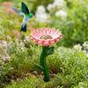 Jijijing Bee Water Feeder, Resin Flower Cup, Garden Pollinator Watering Station, Shape Butterfly Cup for Yard Decoration