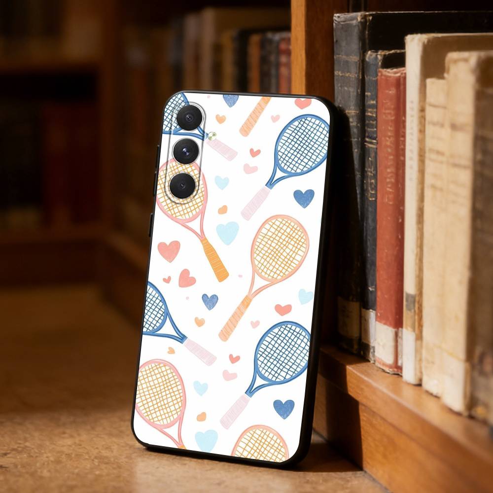 Tennis  Phone Case For Samsung S26,S25,S24,S23,S22,S21,Plus,Fe,Lite,Others Black Cover
