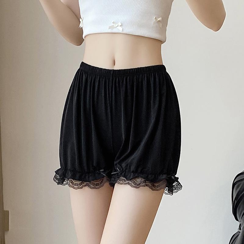 Ladies Summer Ice Silk Lace Cool Feeling Smooth Not Stuffy Sweat Breathable Not Curled Edge Loose Not Leg Leggings