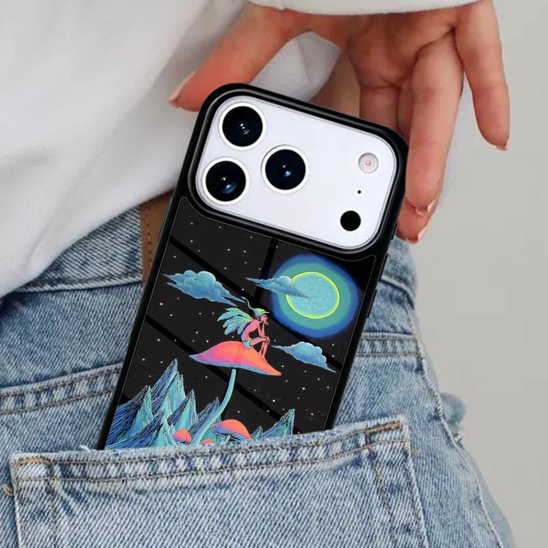 Trippy Psychedelic Mushrooms Collage Phone Case for iPhone 17ProMax 12 13 14 15 16e 17 Pro Max Plus Air Cover