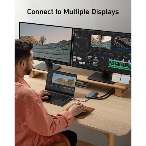 Anker 565 USB-C Hub (11-in-1) 10Gbps High Speed ??Data Transfer 4K HDMI Port DisplayPort 100W USB PD Compatible USB 3.2 Gen 2 USB-C Port USB-A Port Et
