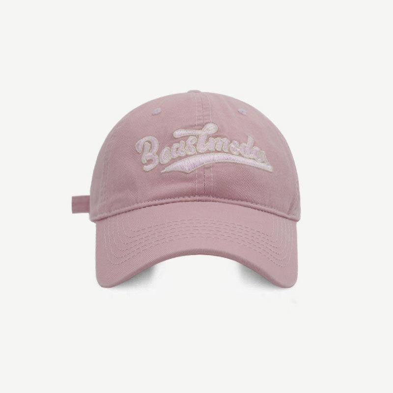 

Кепка з м яким верхом у стилі американського коледжу в стилі ретро Adjustable -beast рожевий