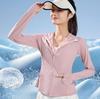 2025 Slimming UPF50+ Nylon Hooded Yoga Jacket - Long Sleeve, Sun Protection, Versatile for Outdoor Summer Activities