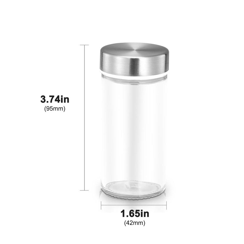 Spice Jar Rack Cruet Condiment Bottle Coffee Sugar Seal Jar Container Rack 16Pcs Kitchen Stainless Steel Condiment Set 11.53x11.02in