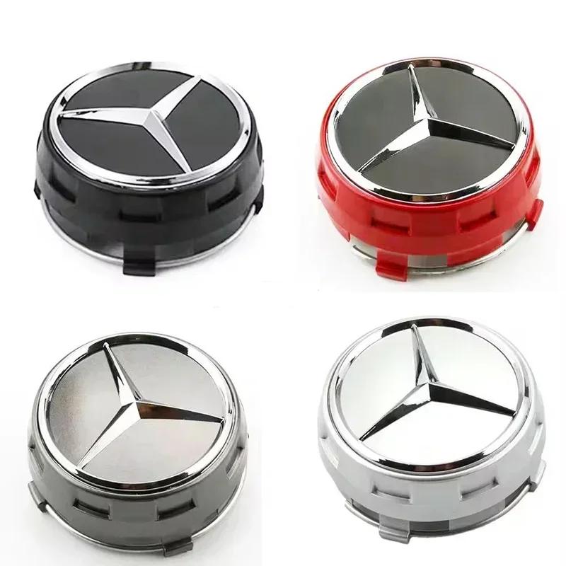 C200 E200 For Mercedes Benz 4PCS 75mm NEW Car Wheel Center Hub Caps Cover for Mercedes Benz B/C/E/S Class A Class C200L GLC GLK