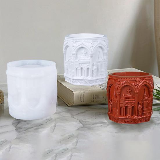 Yousheng Renaissance Silicone Mold DIY Epoxy Resin Candle Holder Storage Cup Mold for Jewelry Plaster Crafts Nordic Style Display Mold
