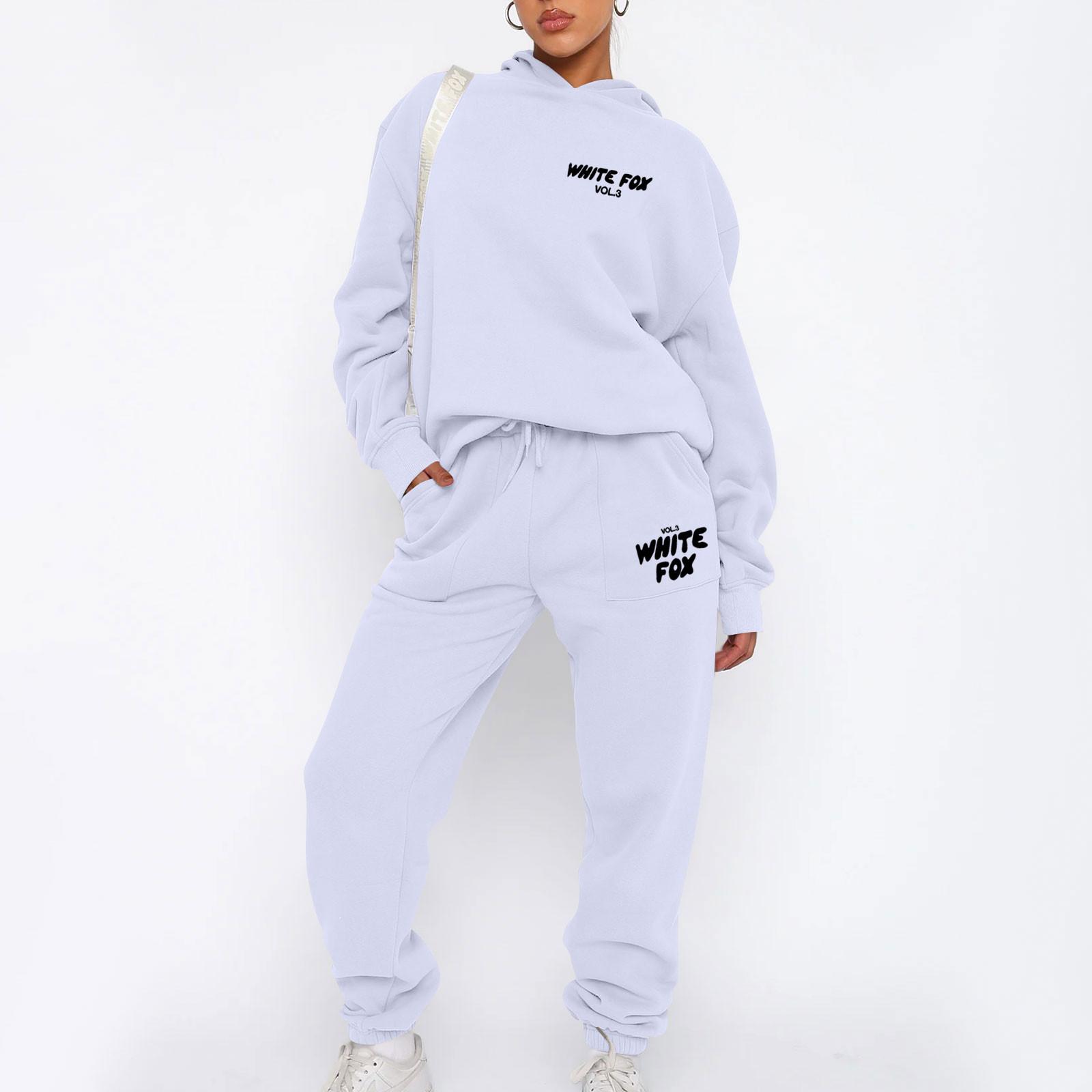 

Женские повседневные спортивные толстовки с длинными рукавами и капюшоном из двух частей S белый