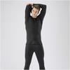 Heat-generating innerwear, Breath Thermo underwear, thick wool crew neck long-sleeve shirt, men's, C2JAAC10, black, size M