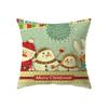 Merry Christmas Cute Santa Claus Print Pattern Cushion Cover Home Living Room Sofa Decoration Square Pillow Pillow Cover
