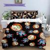 Chucky Pattern Bedding,Quilt Set Quilt Cover Pillowcase Home Birthday Gift (1 * Duvet Cover + 2 * Pillowcase, Without Core)