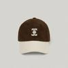 COLORATION CLASSIC LOGO CORDUROY BALL cap(BROWN IVORY)