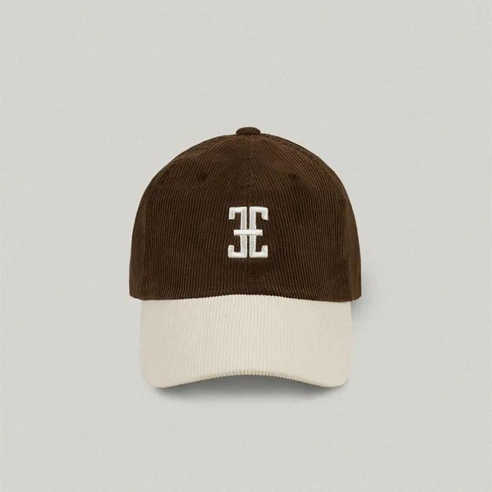 COLORATION CLASSIC LOGO CORDUROY BALL cap(BROWN IVORY)