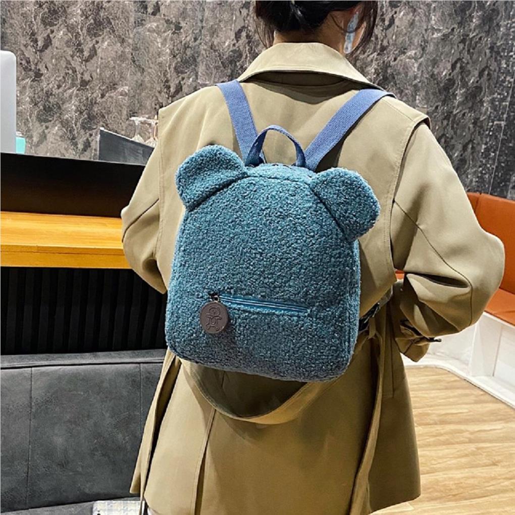 Bärenrucksäcke Mini Kinder Kinder Reise Tasche Rucksäcke Lamm Herbst Mädchen Schulter Fleece Damen Jungen Bärenförmig