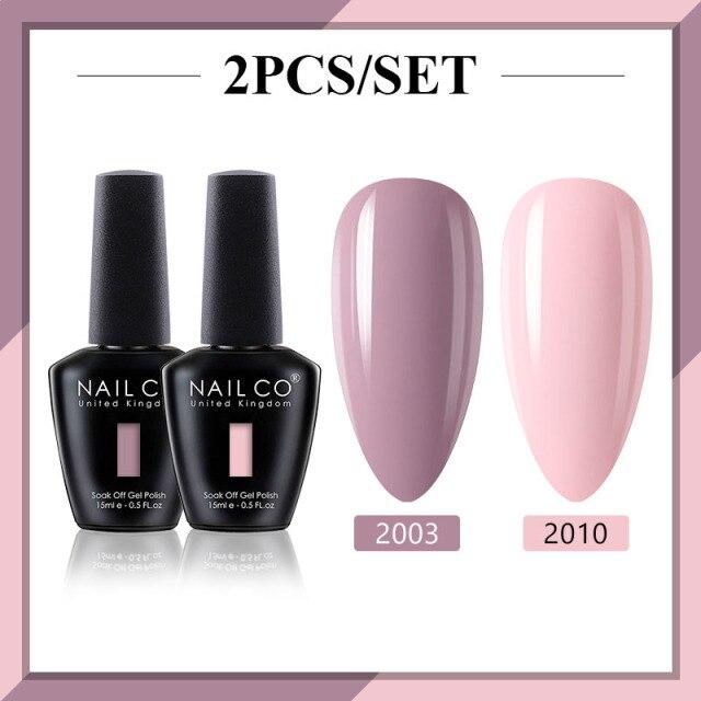 NAILCO 2 цвета, 15 мл, набор гель-лаков для ногтей Vernis, полуперманентный УФ-светодиодный гель для дизайна ногтей, принадлежности для профессионалов, отмачиваемый верхний слой