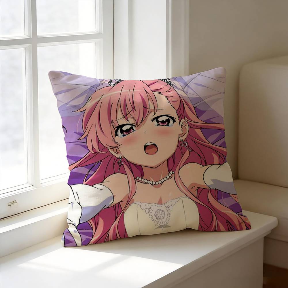 Z-Zero no Tsukaima Cute girl L-Louise Square Double-Sided printed Pillow Case Bedroom Bedside Pillow Sofa Cushion Cover