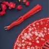 Elegent Chinese Style Plum Blossom Fan Plastic Dance Performance Props Antique Folding Fan Flower Pattern Cloth Dance Fan