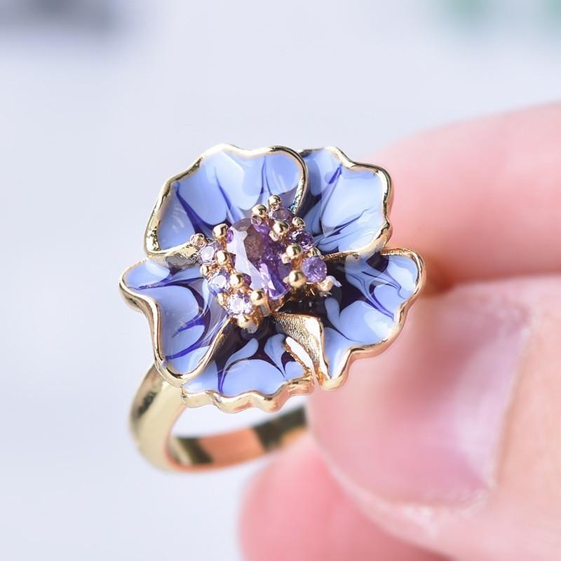 Accessories, Simple Flowers, Creative Personality Diamond Rings, Jewelry