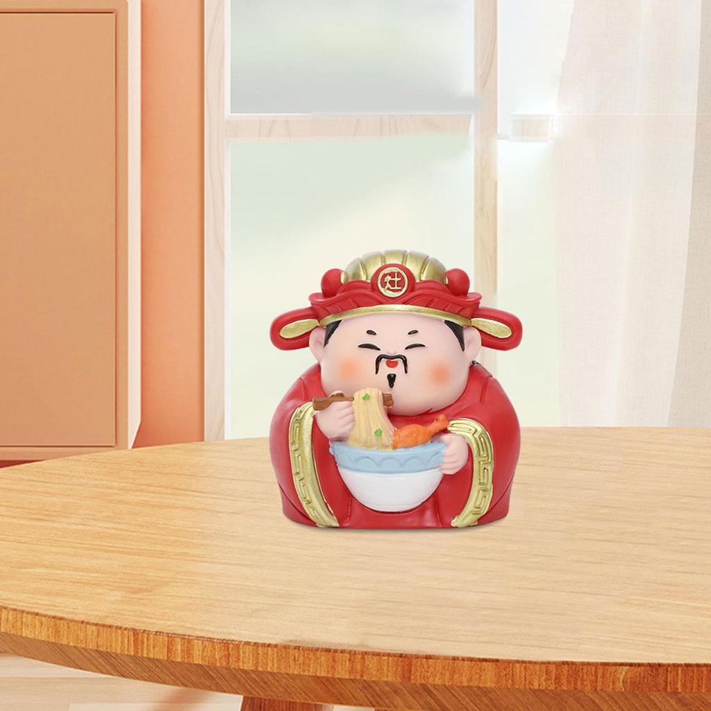 Resin Chinese Mythological Figurine Car Dashboard Ornament Fengshui Sculpture 2.3inch Tall for Bedroom