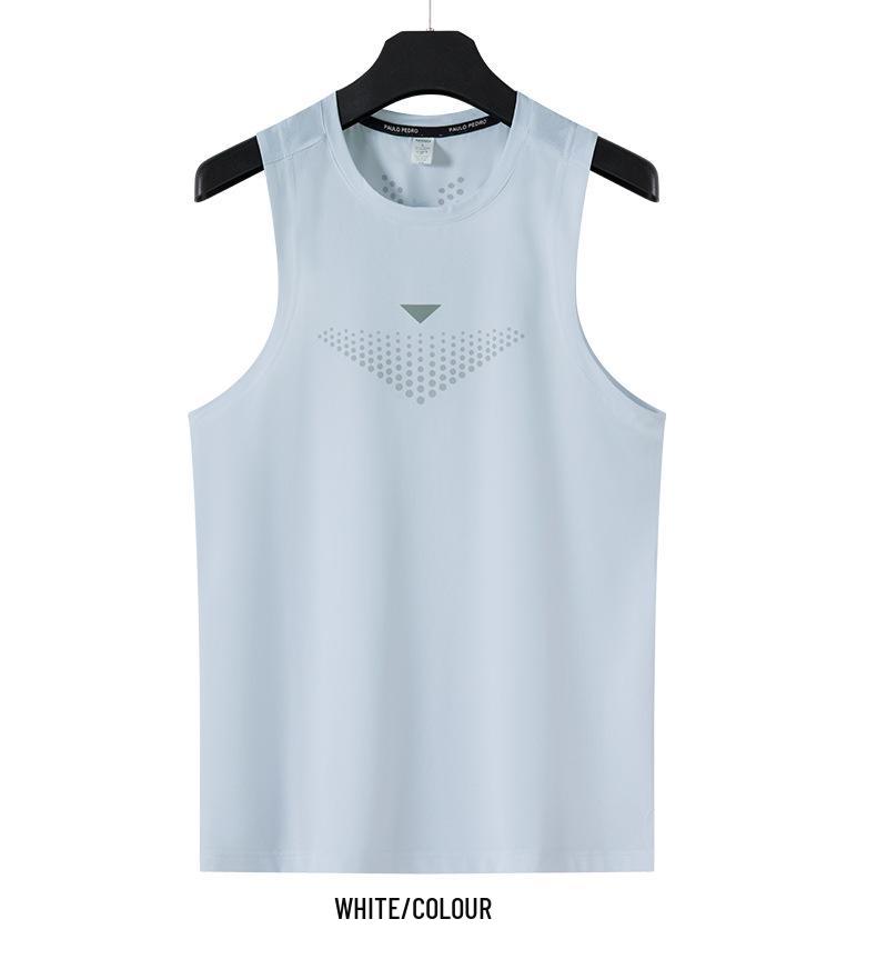 Men's Ultra-Thin Quick-Dry Elastic Sports Tank Top, Multi-Color, Sleeveless