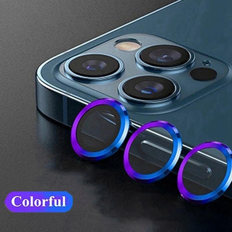 Camera Lens Protector Metal Lens Ring Case Glass For IPhone 15 Plus 15Pro Max 15 Pro 14 13 12 11 Lens Glass Cover