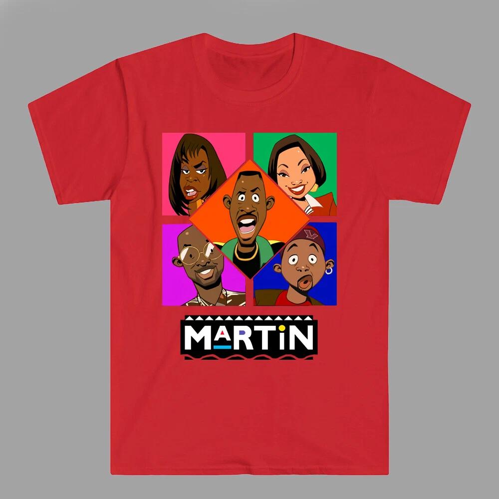 Martin 90 s TV Show Cartoon Style Men s Red Size S-3XL 3XL