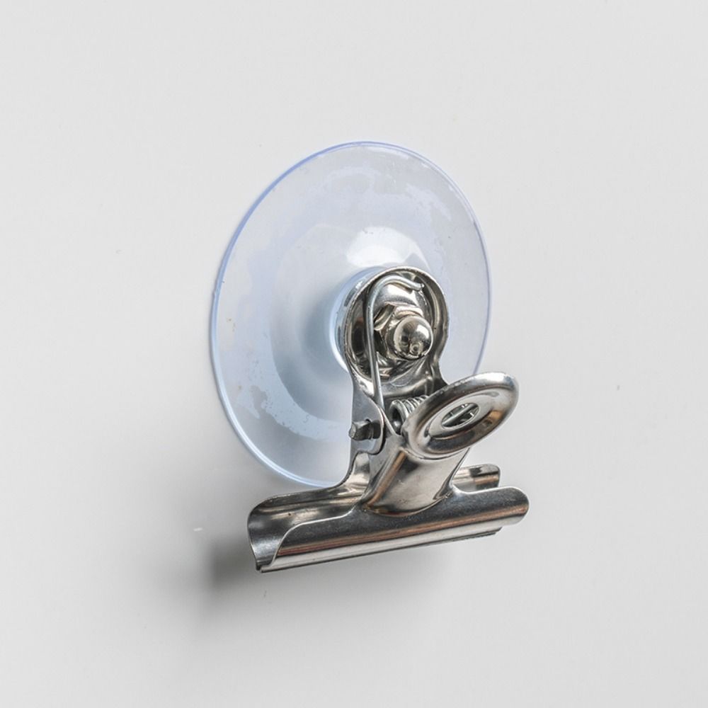 4Pcs Transparent Suction Cup Clip Detachable No Drilling Windshield Ticket Clip Reusable Multi-function Recipe Holders Holder