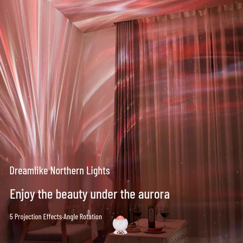 Bluetooth Aurora Starry Sky Projector with Music and Atmosphere Light - Perfect Gift for Couples